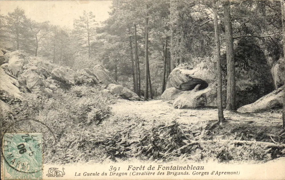Die Schlucht des Drachen — Forêt de Fontainebleau, Gorges d'Apremont — Verlag Marne - Vorderseite