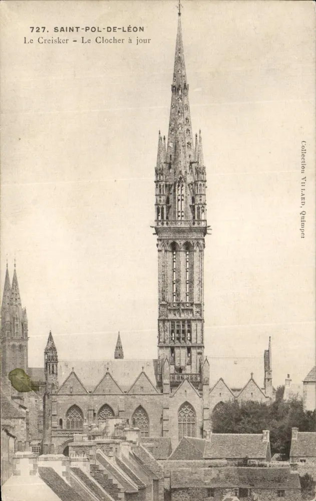 Saint-Pol-de-Léon — Der Tagesschifferturm — Sammlung VILARD, Quimper - Vorderseite