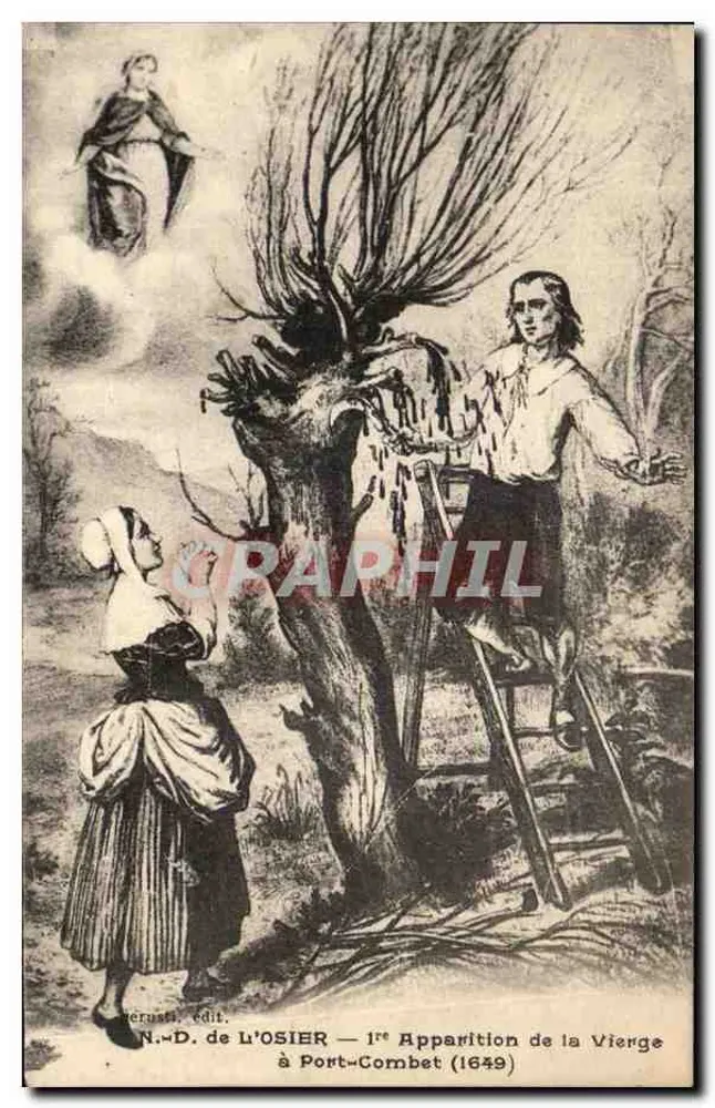N.-D. de L'OSIER — Erste Erscheinung der Jungfrau in Port-Combet (1649) - Vorderseite