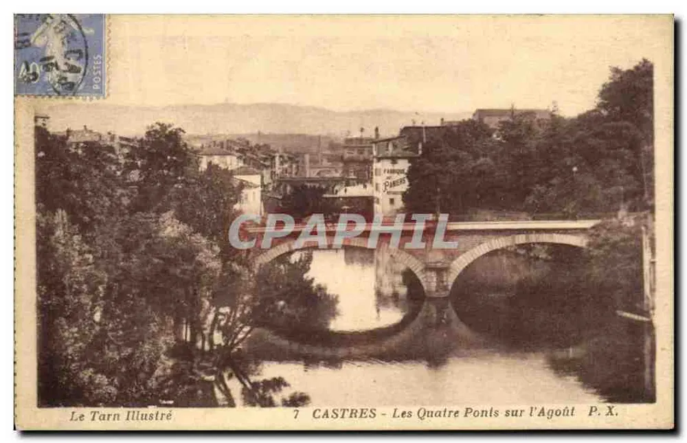Castres - Die vier Brücken über den Agoût — Le Tarn Illustré, n°7, P.X. - Vorderseite