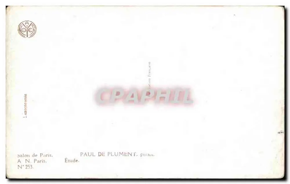 Mulher jovem de perfil — Paul de Plument — Estudo N°253 - Verso
