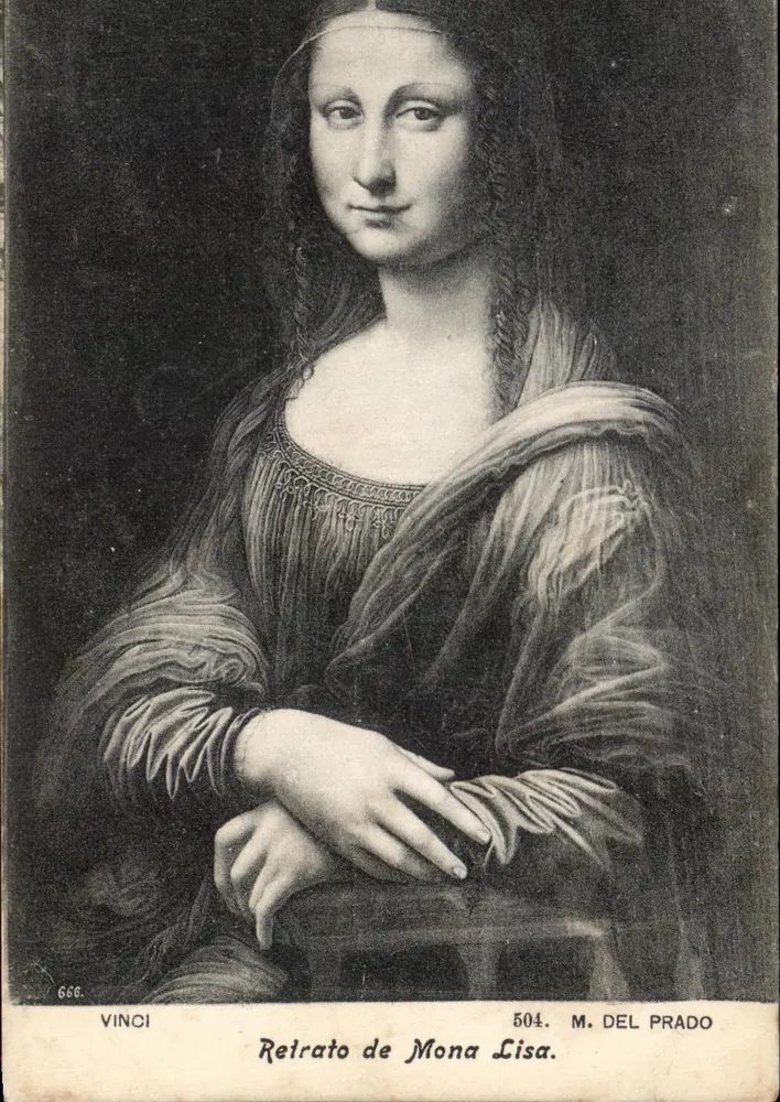 Mona Lisa — Portrait von Leonardo da Vinci — M. DEL PRADO, Nr. 504 - Vorderseite