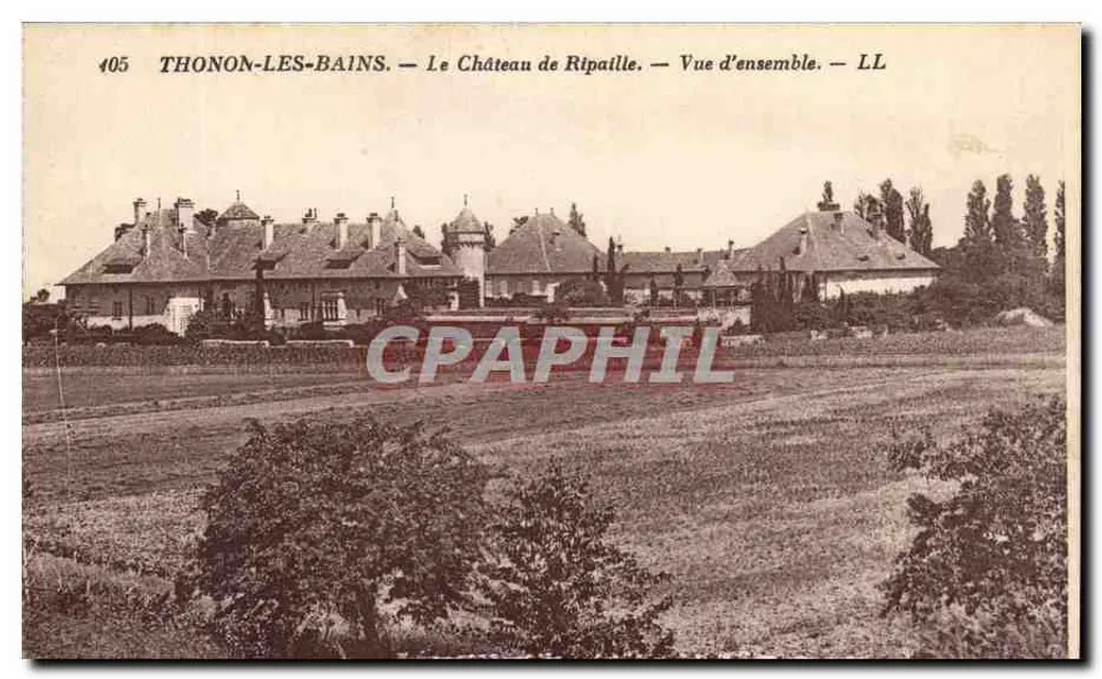 Thonon-les-Bains — O Castelo de Ripaille — Vista geral — LL - Frente