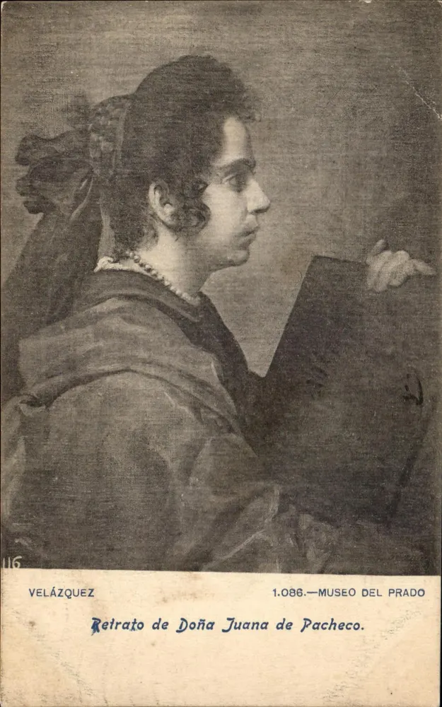 Porträt von Doña Juana de Pacheco — Velázquez — Museo del Prado, Nr. 1.086 - Vorderseite