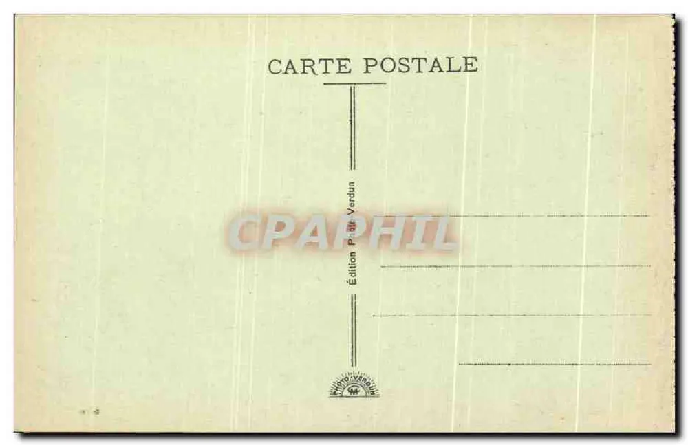 Fort de VAUX — verfallenes Fort mit Inschrift auf der Wand — Édition Photo-Verdun - Rückseite