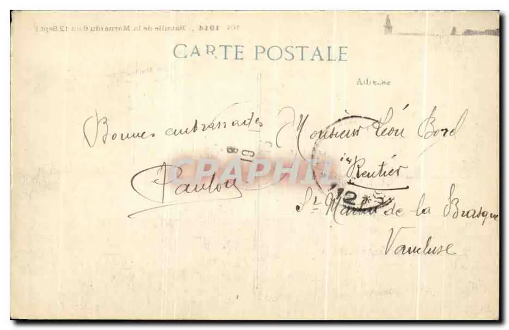 Courdemanges — Eingang des Dorfes — Schlacht an der Marne (6. bis 12. Sept. 1914) — O.J. n°104 - Rückseite