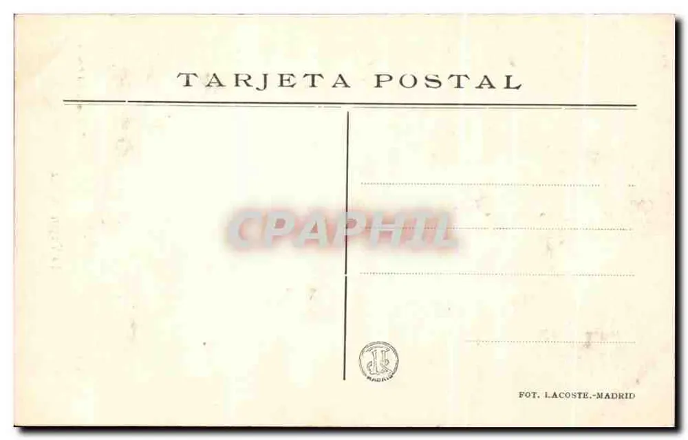 La Virgen del Pez — Gemälde von Rafael — Verlag Lacoste, Nr. 297 - Rückseite