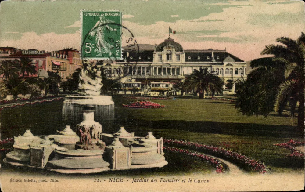 Nice - Jardins des Palmiers und das Casino — Edition Gilelta, Foto Nice, n°11 - Vorderseite