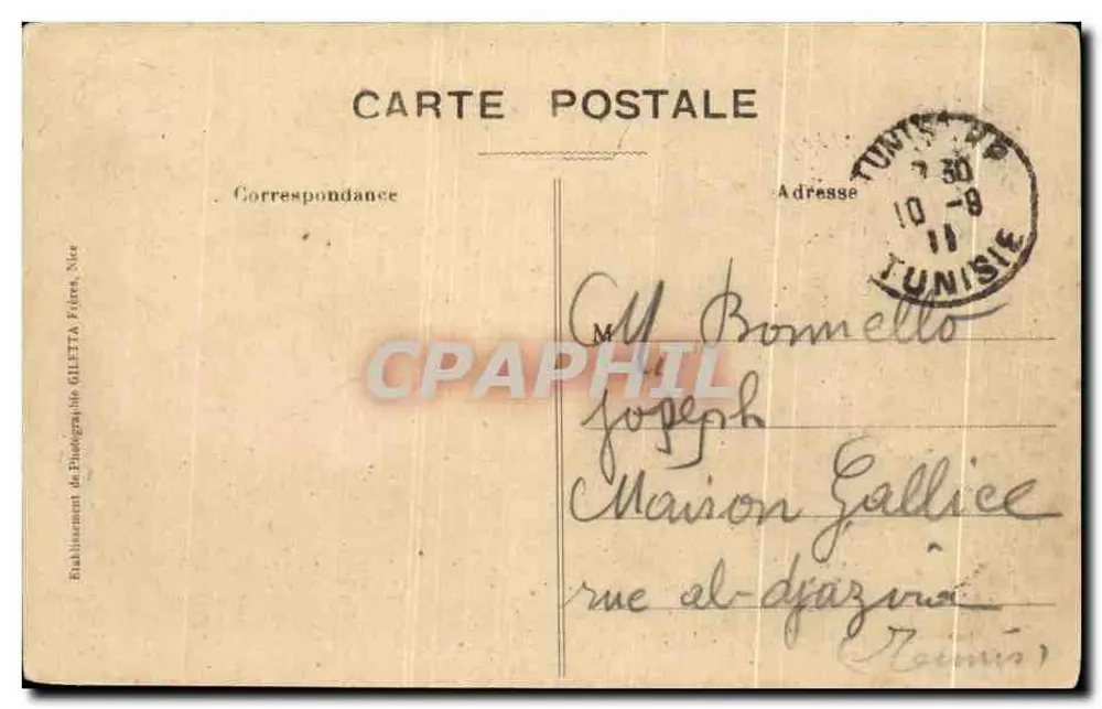 Nice - Jardins des Palmiers und das Casino — Edition Gilelta, Foto Nice, n°11 - Rückseite