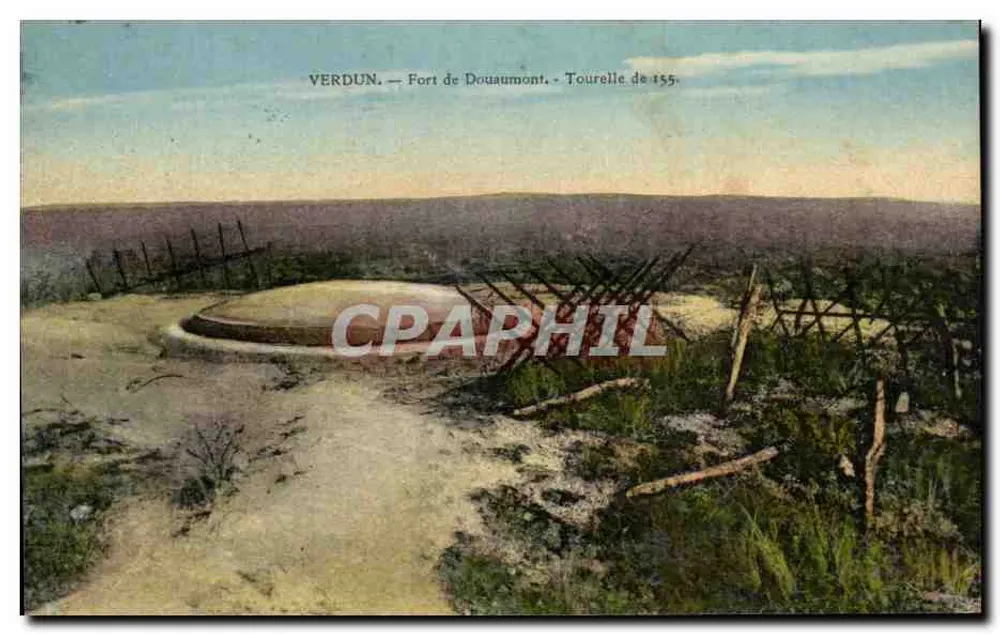 Verdun — Fort Douaumont — 155mm-Geschützturm - Vorderseite