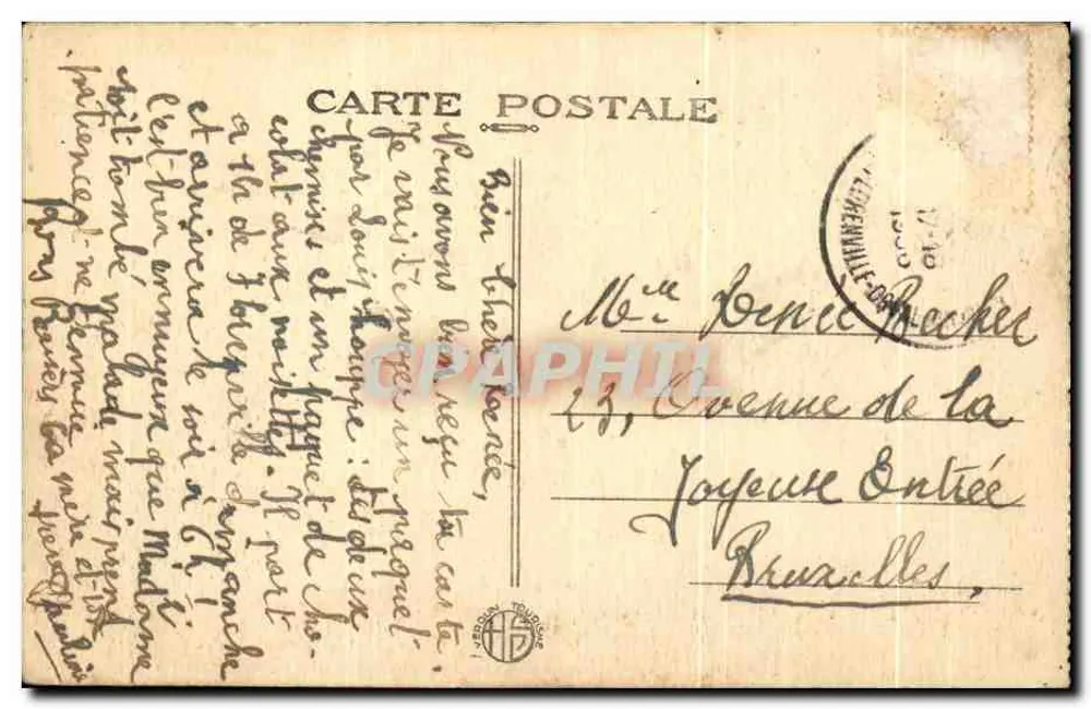 Verdun — As Carrières de igniférencement removidas em 24 de Outubro de 1916 durante a tomada de Douaumont — Portique fundamentalmente organizado pela artilharia - Verso