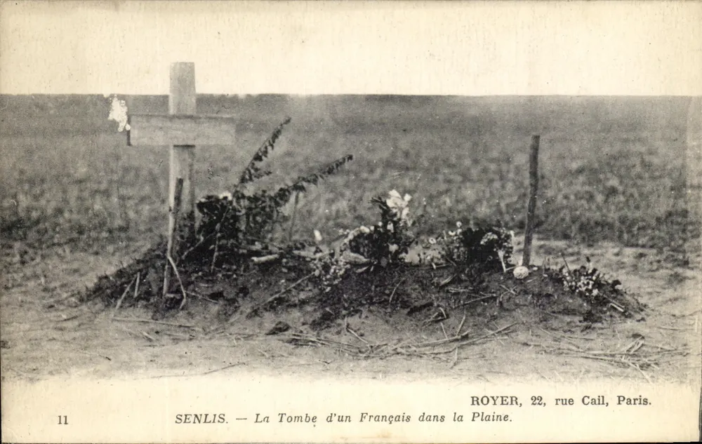 Senlis — Die Grabstätte eines Franzosen in der Ebene — Royer, 22 rue Cail, Paris. - Vorderseite