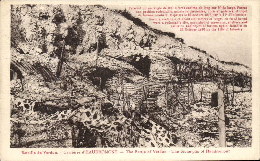 Schlacht von Verdun — Steinbrüche von Haudromont - Vorderseite