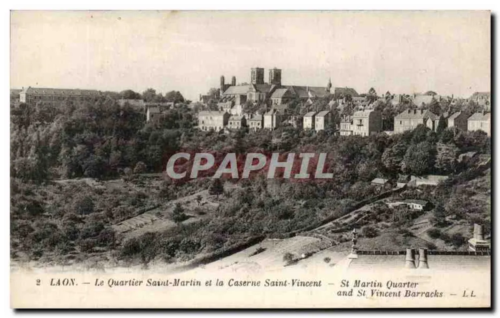Laon — Der Saint-Martin-Viertel und die Saint-Vincent-Kaserne — L.L. - Vorderseite
