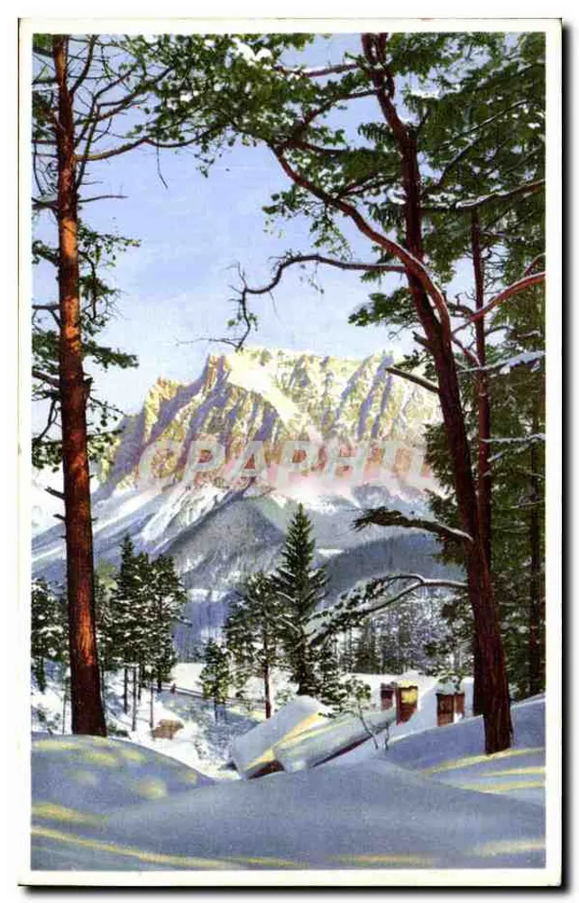 Vista de montanha nevada — Photochrome — Photochromie Serie 412 No. 5407 - Frente