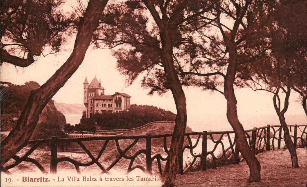 Biarritz — Villa Belza durch die Tamarisken — Unbekannter Verlag, Nr. 19 - Vorderseite