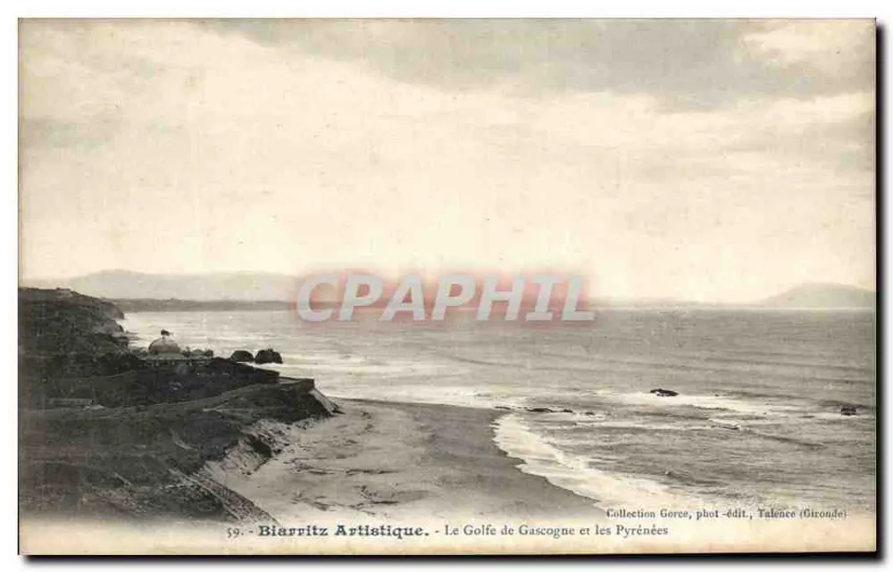 Künstlerisches Biarritz - Der Golf von Gasconien und die Pyrenäen — Sammlung Gores, Foto-Verlag, Talence (Gironde) - Vorderseite