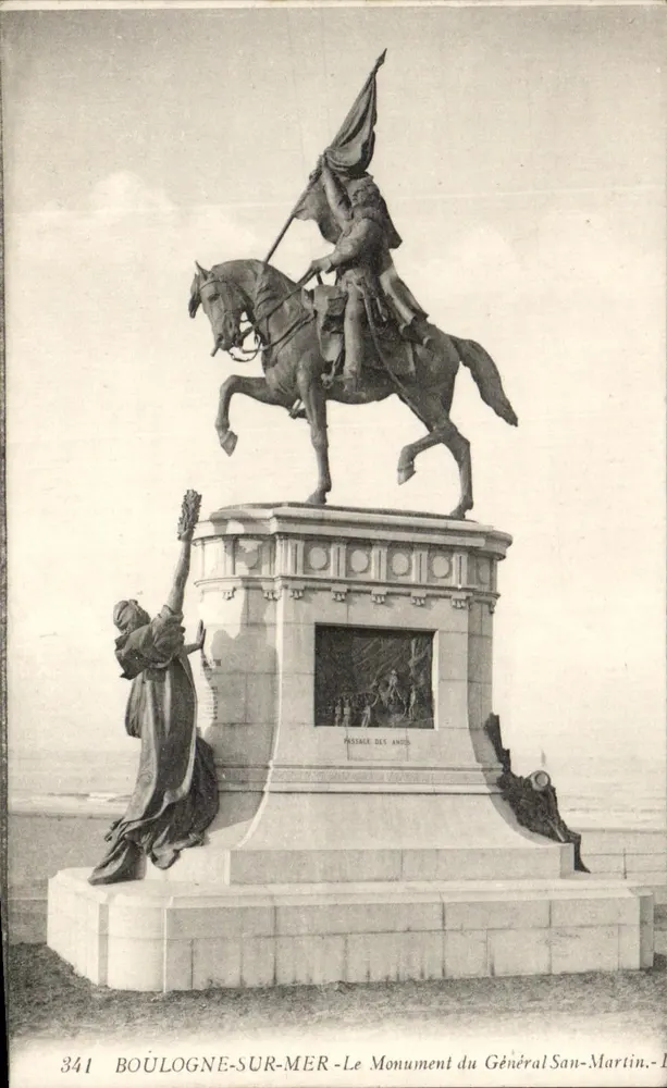 Boulogne-sur-Mer — Denkmal des Generals San-Martin — Verlag A. Benoiston & Cie, Nr. 341 - Vorderseite