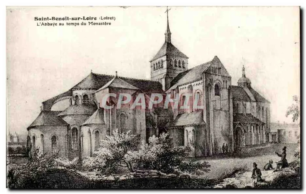 Saint-Benoît-sur-Loire (Loiret) — A Abadia no Tempo do Mosteiro — I. Lenormand, Orléans - Frente