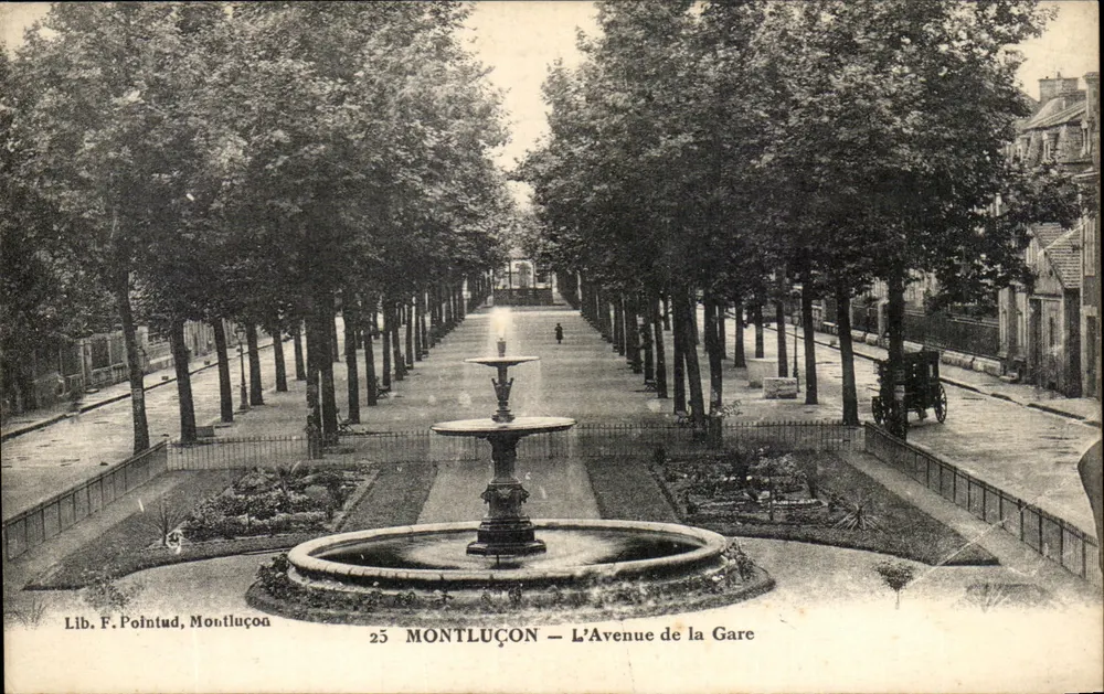 Montluçon — Avenida da Estação — Lib. F. Pointud, Montluçon - Frente