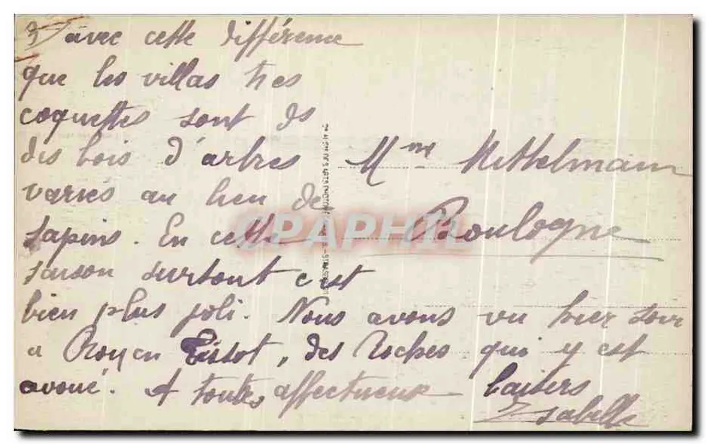 BOULOGNE-sur-MER - Der Eingang zum Schloss — anonymer Verleger, Nr. 93 - Rückseite