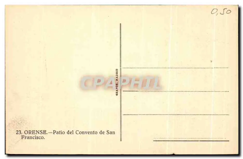 Orense — Hof des Konvents von San Francisco — Gráfico, Madrid, n°23 - Rückseite