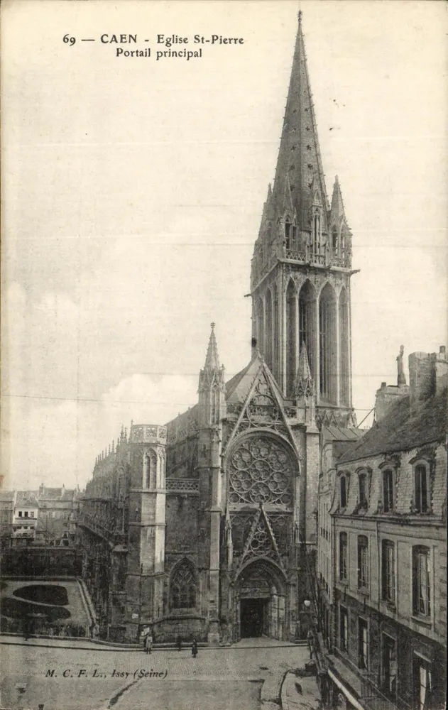Caen — Kirche Saint-Pierre — Haupteingang — M. C. F. L., Issy (Seine) — n° 69 - Vorderseite