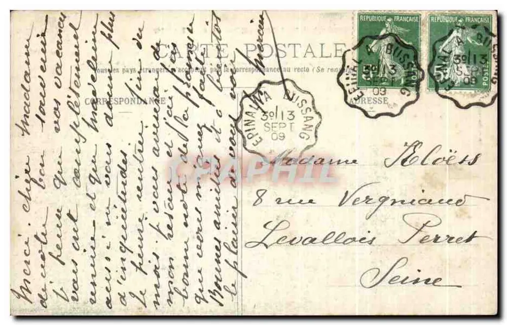 Ruinen des Schlosses ORTENBERG auf dem Mont Bittesberg — pittoreske und historische Elsass — Foto Homéyer et Ehret Epinal - Rückseite
