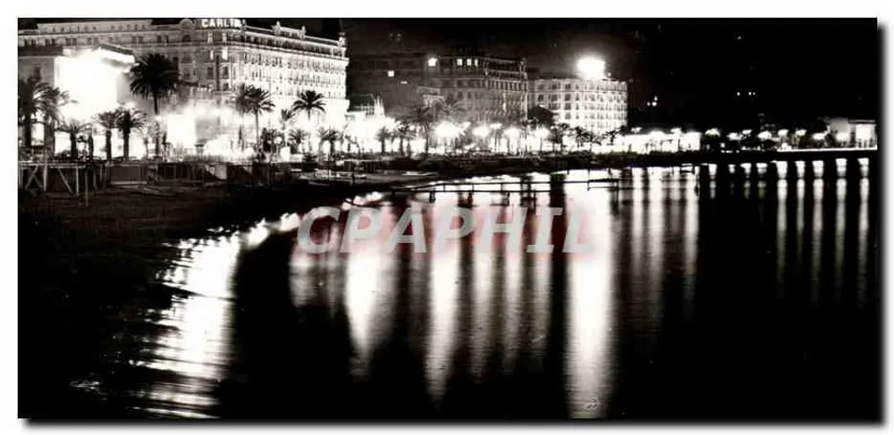 Cannes - La Croisette in der Nacht — Éditions MAR, n° 10594 - Vorderseite