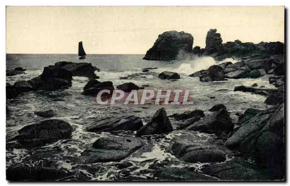 Granitküste — Trégastel (Côtes-du-Nord) — Der Große Gouffre — Art Editions Yvon - Vorderseite