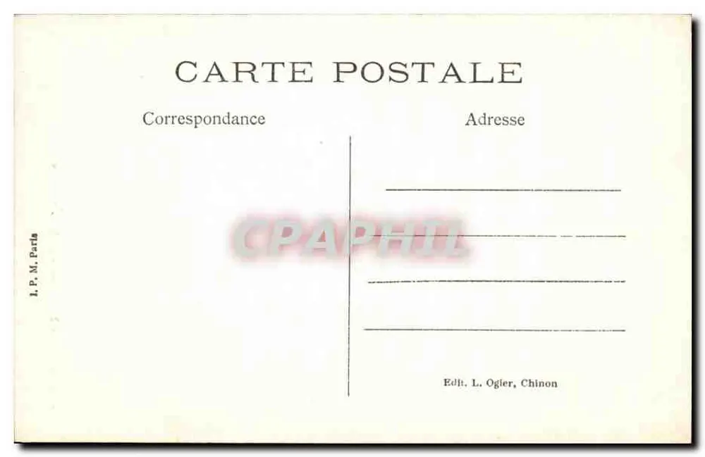 Chinon — Poort van Sint-Etienne — Uitgever L. Ogier, Chinon, n° 42 - Achterkant
