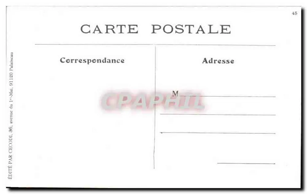 Parijs Vécu — Een Omnibusstation — Uitgegeven door CECODI, 36, avenue du 1er-Mai, 91120 Palaiseau - Achterkant
