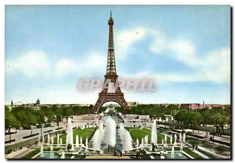 Eiffelturm — Ansicht von den Fontänen des Palais de Chaillot — Sonderausgabe Elnacap - Vorderseite