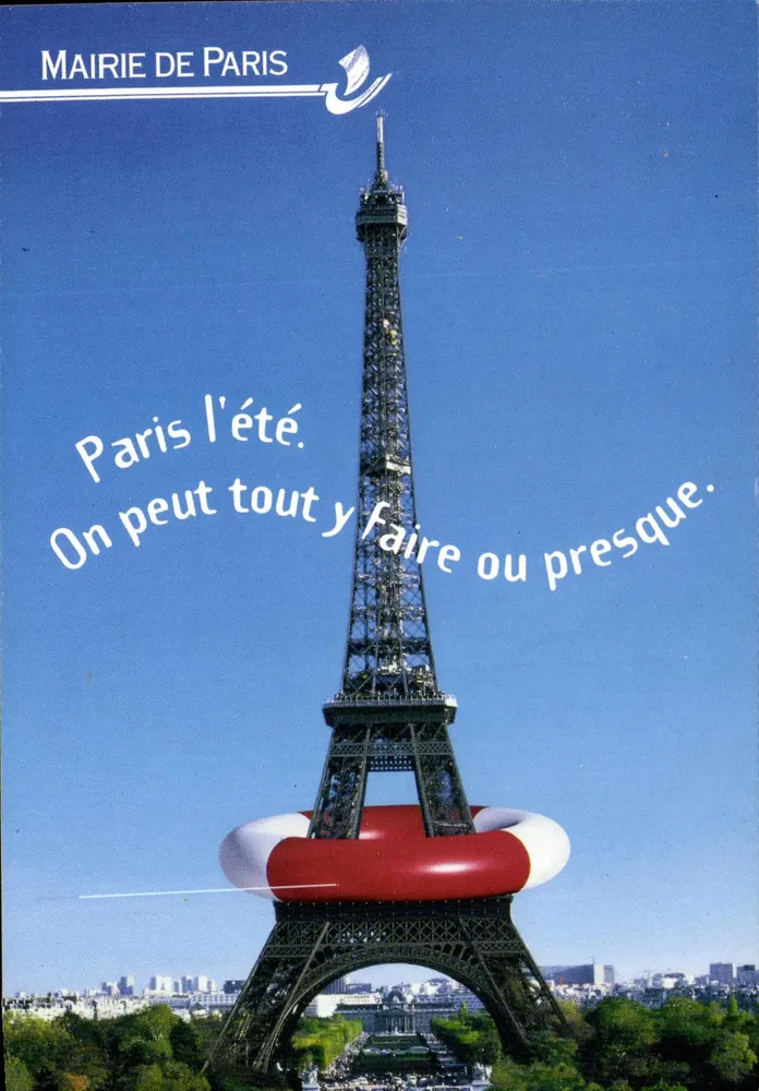 Eiffelturm — mit roter und weißer Boje — Mairie de Paris, Ausgabe DGIC - Vorderseite