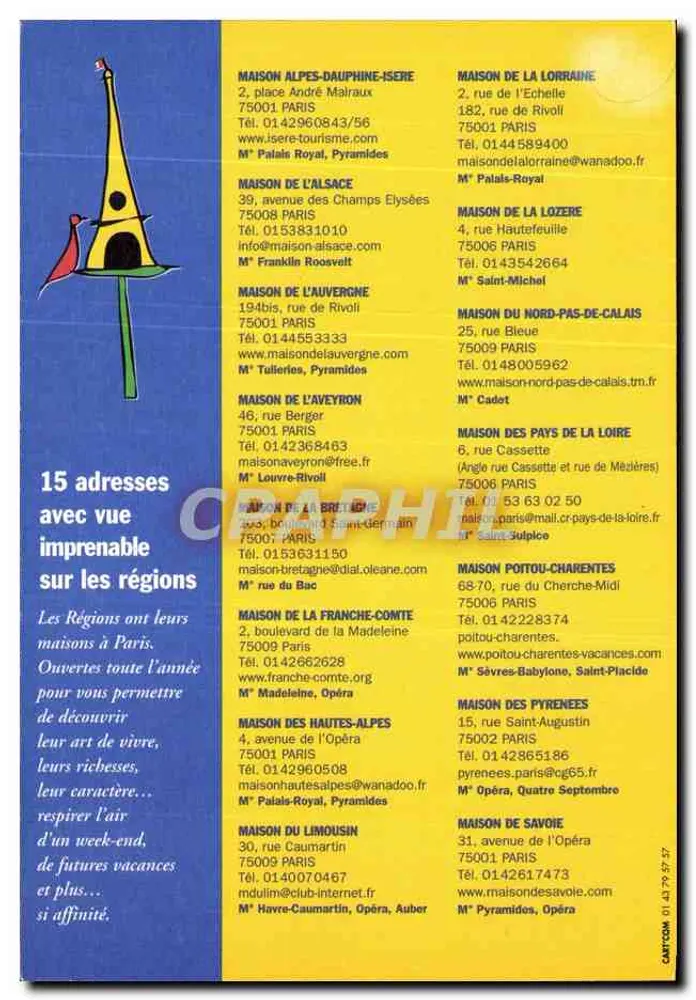 Paris — 15 Häuser, um nach Frankreich zu reisen — Verlag nicht sichtbar - Rückseite