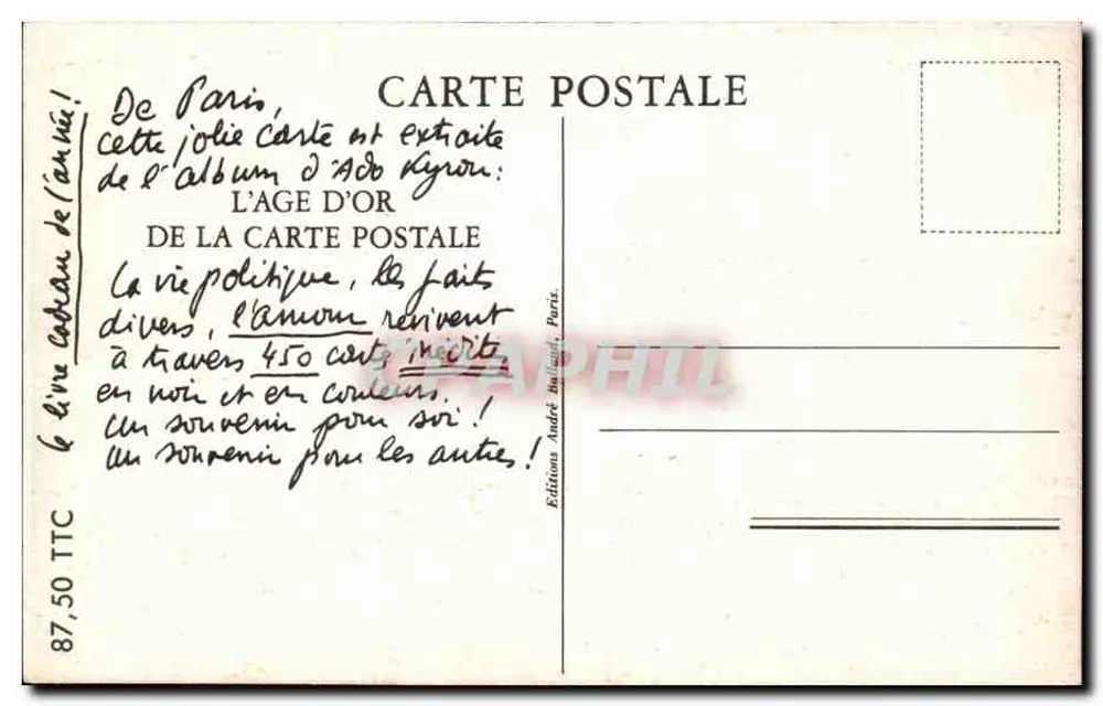Paris — Überschwemmungen im Januar — Die Tür der Station - Quai d'Ivry — C.M. - Rückseite