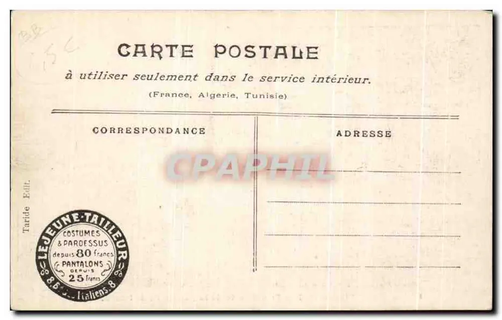 Paris überschwemmt (Januar 1910) — Was von der Estacade-Brücke übrig bleibt — Tartide Edit. - Rückseite