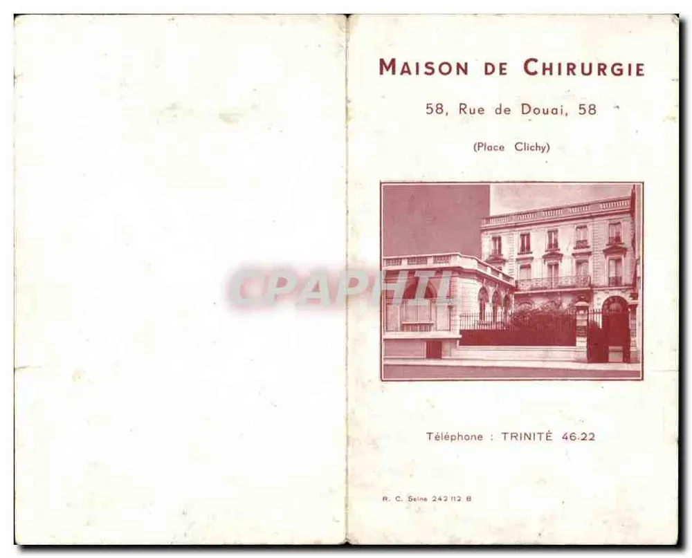 Chirurgiehaus — Zentrum von Paris — Verlag Mod. D.-F. - Vorderseite