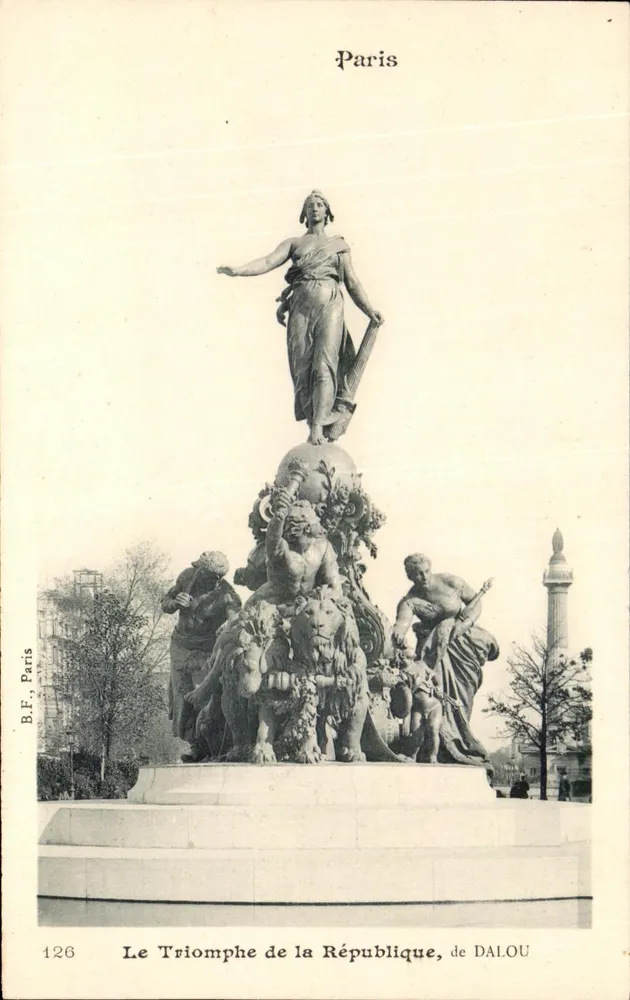 Il Trionfo della Repubblica, di DALOU — Parigi — B.F. Parigi 126 - Recto