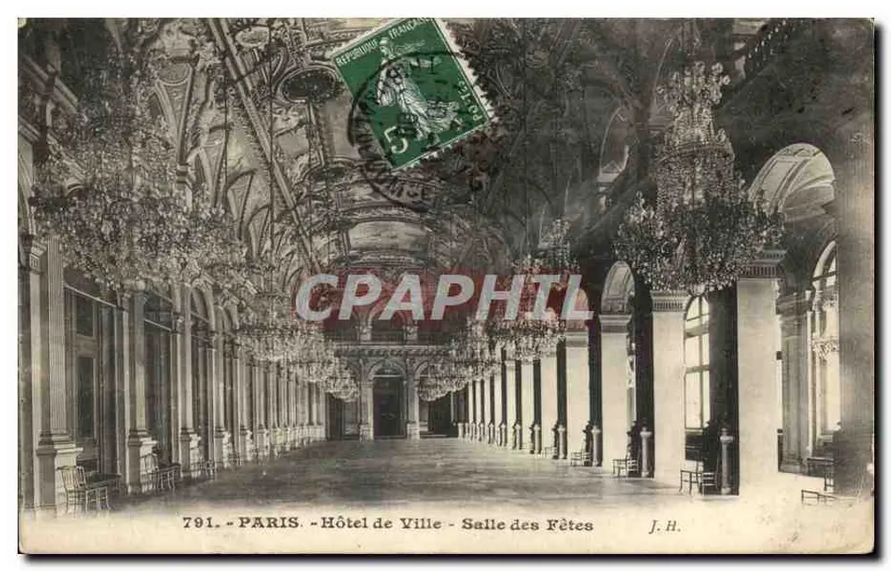 Paris - Rathaus - Saal der Feierlichkeiten - J.H. - n°791 - Vorderseite