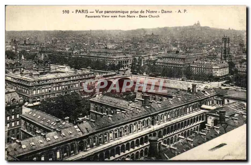 PARIS — Vue panoramique prise de Notre-Dame — A. P. — n° 590 - Vorderseite