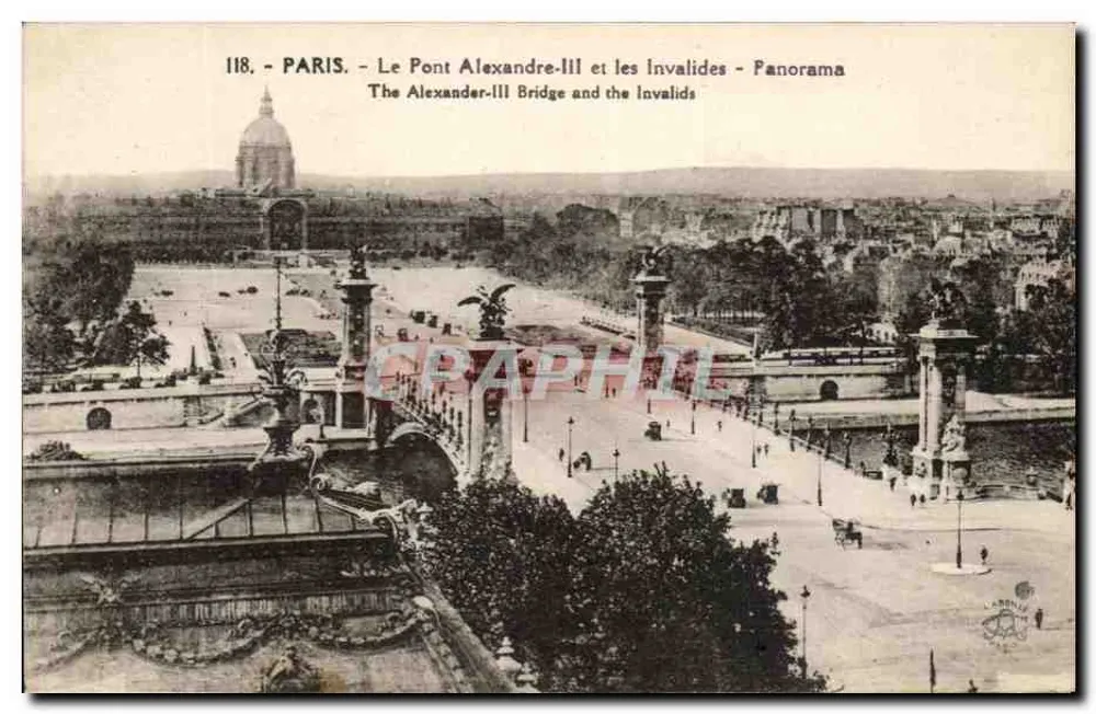 Paris - Die Brücke Alexandre III und die Invaliden - Panorama - Vorderseite