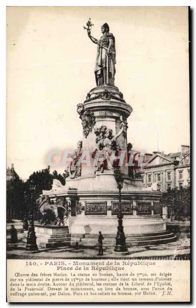 Republikdenkmal — Place de la République — A. Vagne, Phot.-Edit, Paris - Vorderseite
