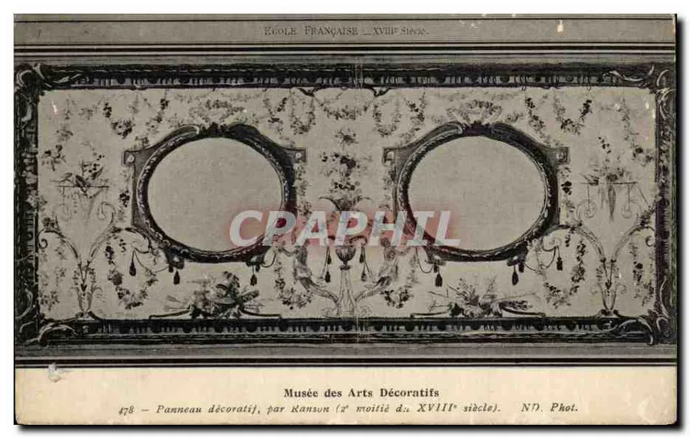 Dekoratives Panel — Musée des Arts Décoratifs — von Ransun, zweite Hälfte des 18. Jahrhunderts - Vorderseite