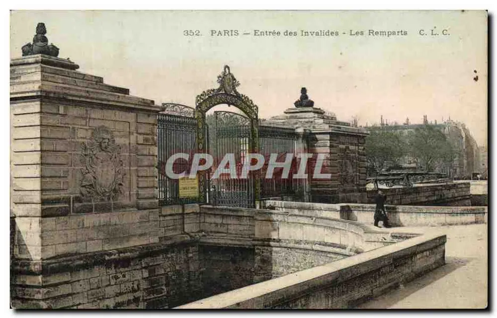 Paris — Eingang zu den Invaliden — Die Mauern — C. L. C. n°352 - Vorderseite