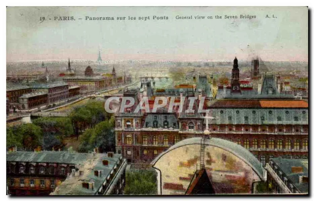 Paris — Panorama sur les sept Ponts — A. L. - Frente