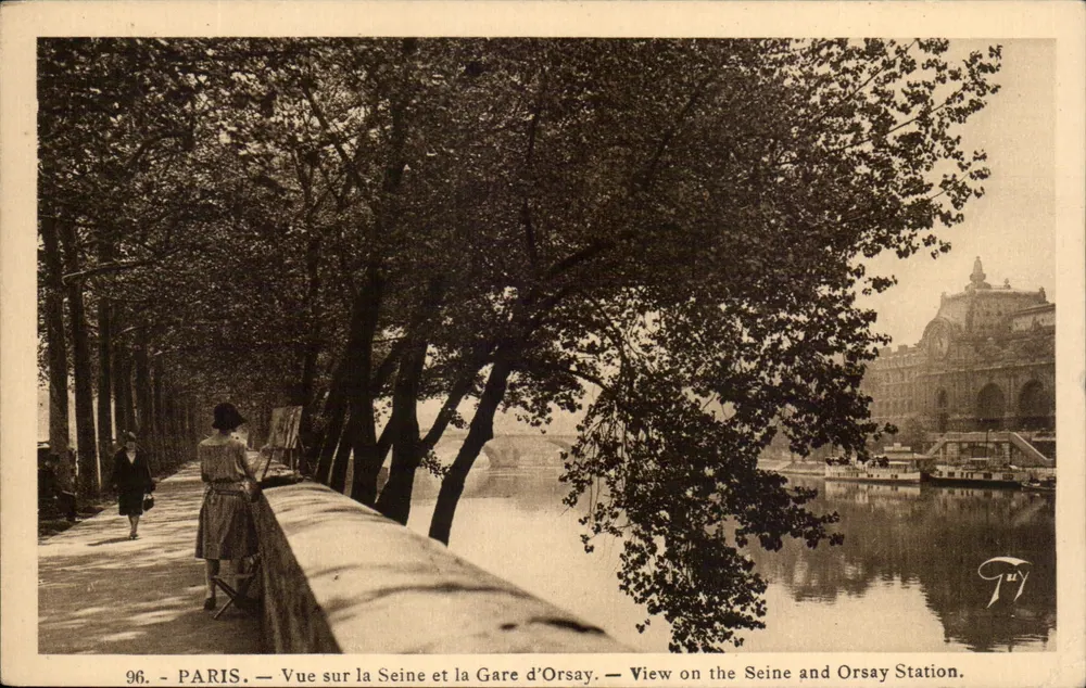 Paris — Ansicht der Seine und der Gare d'Orsay — Tuy - Vorderseite
