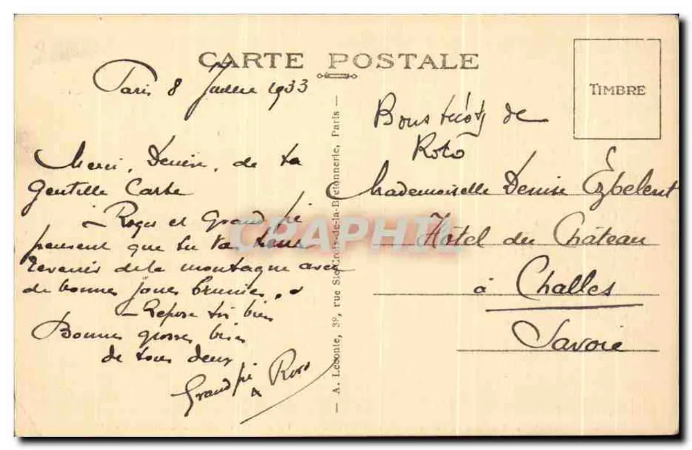 Paris — Ansicht der Seine und der Gare d'Orsay — Tuy - Rückseite