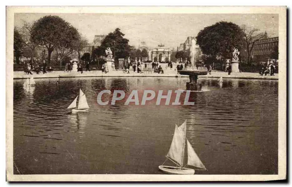 Jardin des Tuileries — Der Bassin — Édition La Cigogne - Vorderseite