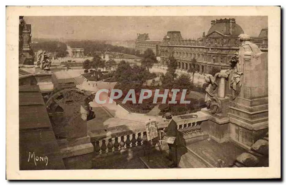 Widok Louwru i Tuileries — Mong — Wydawnictwo Sztuki Mona - Awers